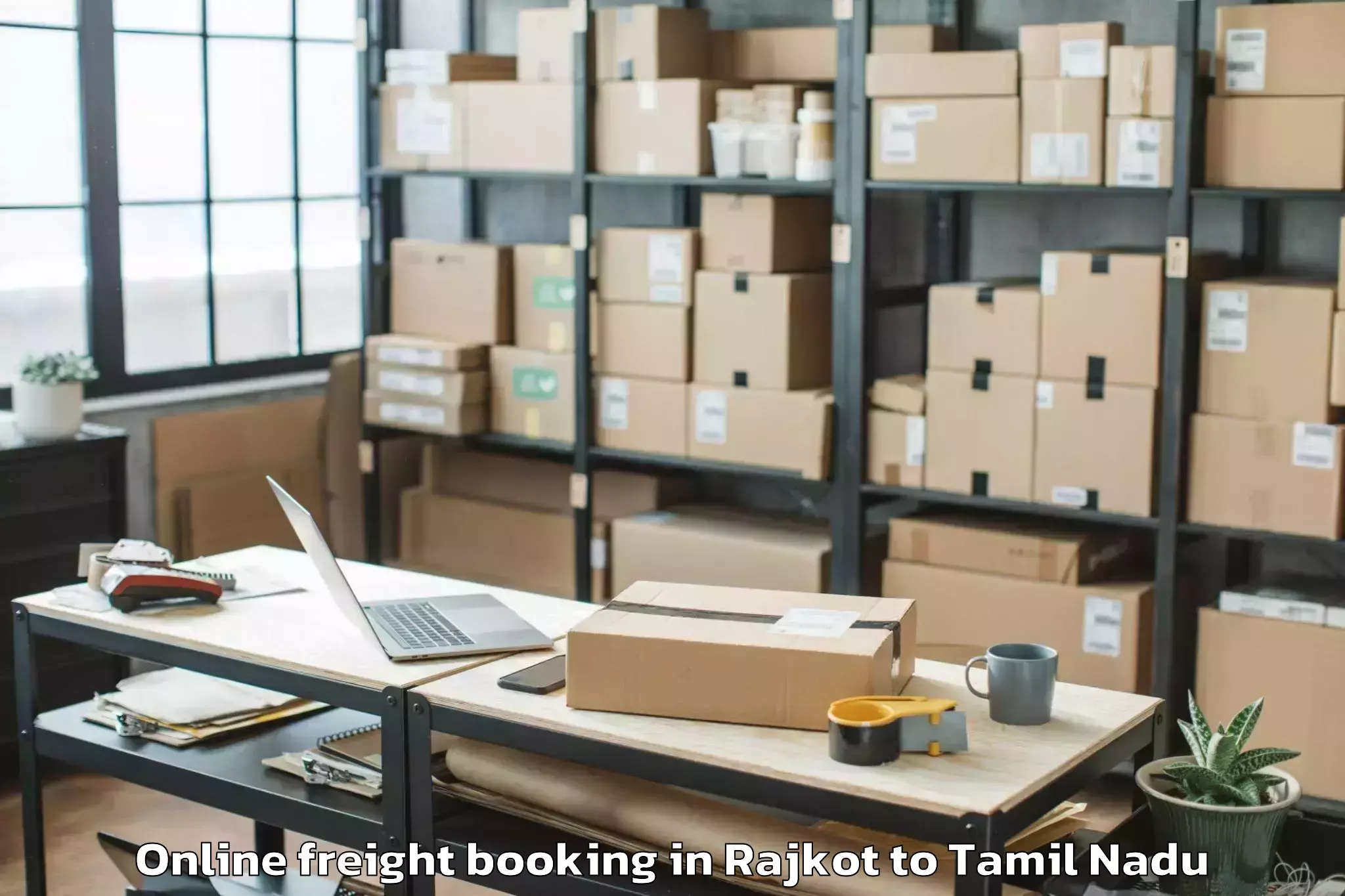 Trusted Rajkot to Cholapuram Online Freight Booking